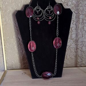 Necklace & Earrings Set EUC